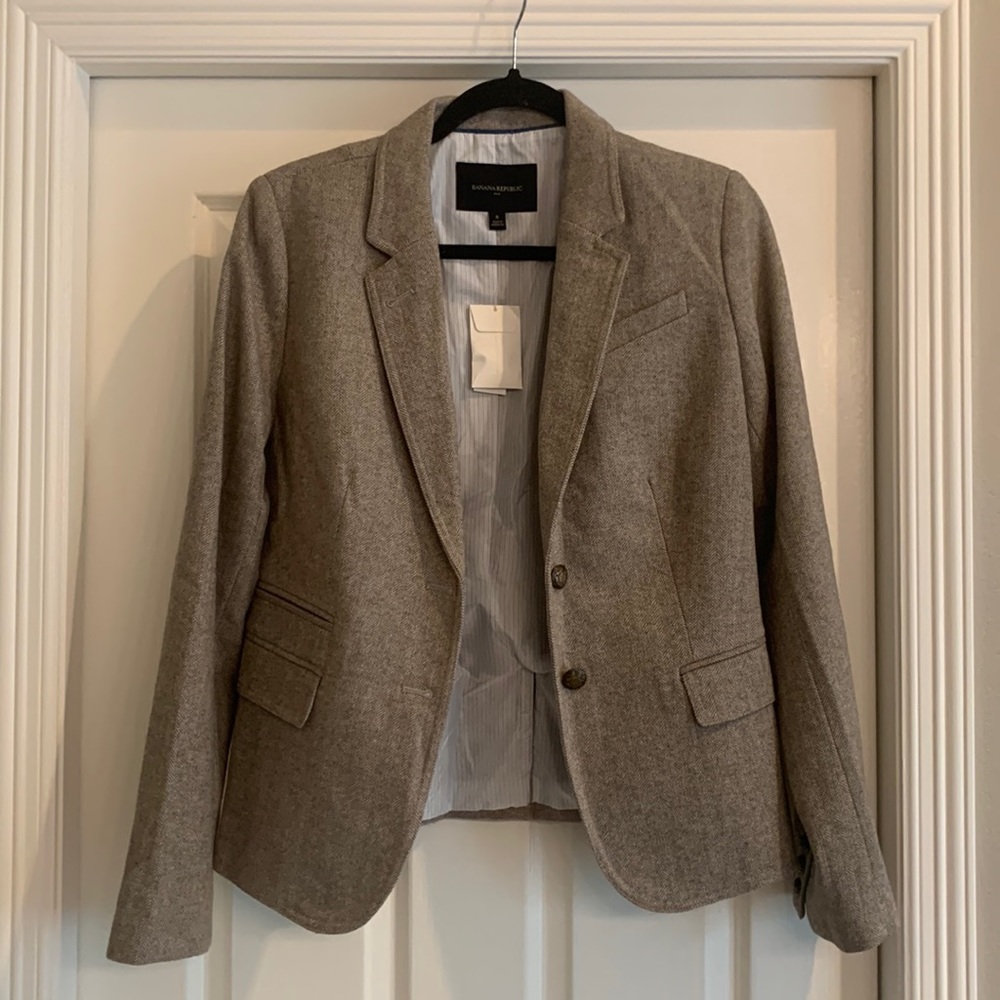 Banana republic tweed blazer